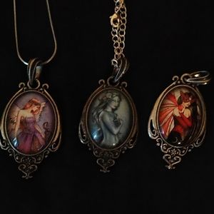 Selina Fenech fairy cameo pendant lot